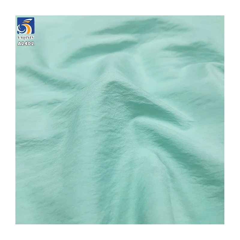A2402 110gsm Plain Sand Washed Woven 45% Nylon Lyocell Blended Fabric Crepe for Women's Trousers and Long Skirts - 图片 6