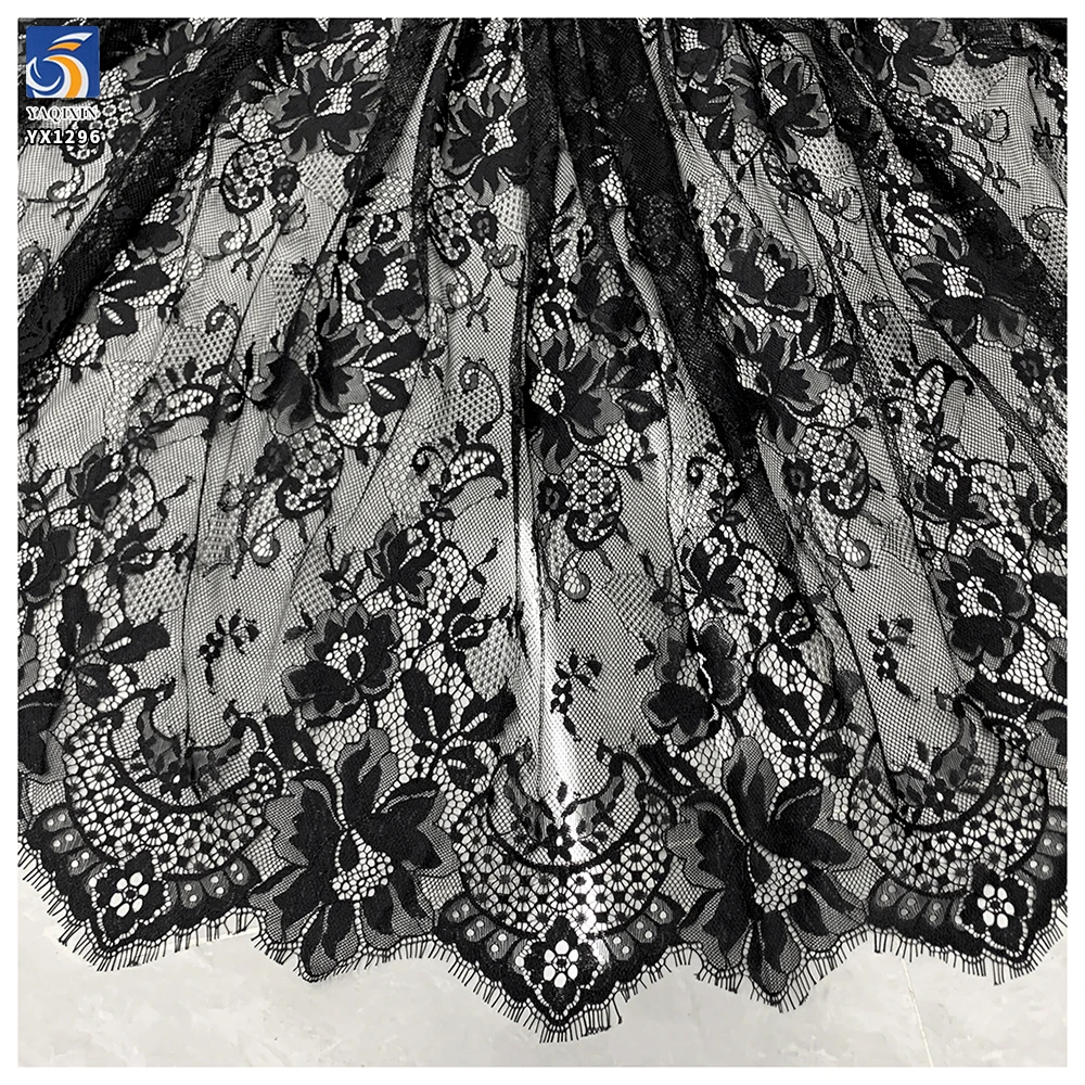 YX1296 Supplier China Embroidery Lingerie French Lace Fabric for 1 Piece Eyelash Clothing Textiles Lace Fabric Fashionable - 图片 6