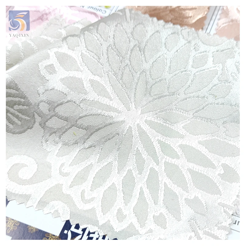 Low Moq 5Yards Sunflower Design 100Polyester Jacquard Fashion Satin Fabrics for Online Sale Sleepwear - 图片 4
