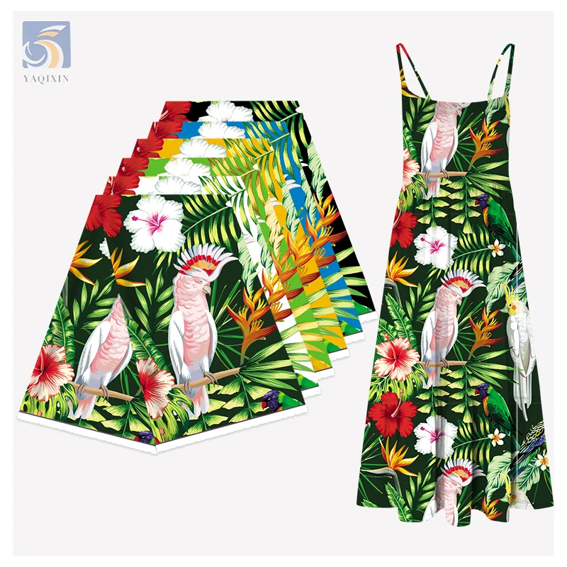 100% Polyester Polynesian Tribal Printed Flower Fabrics Ethnic Fabric Island Design Hawaiian Animal Custom Woven Premium 150CM - 图片 3