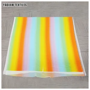 YX2157 New Trends 100D Colorful Moss Crepe Pearl Chiffon Fabric for Dress Polyester Ombre Rainbow Chiffon Print Fabric