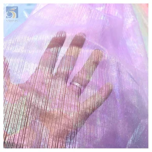 New Stage Wedding Costume Material Woven Colorful 100% Polyester Metallic Glitter Bronze Thin Tulle Fabric for Skirt