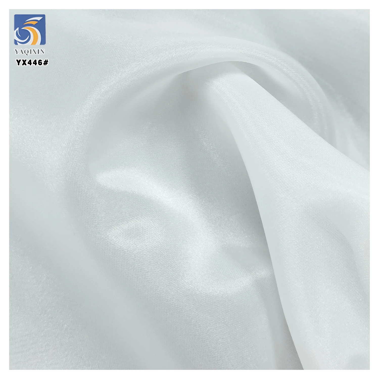 YX446 High Quality High Density Thickened 70 Gsm Polyester White Organza Fabric for Model Catwalk Dress - 图片 4