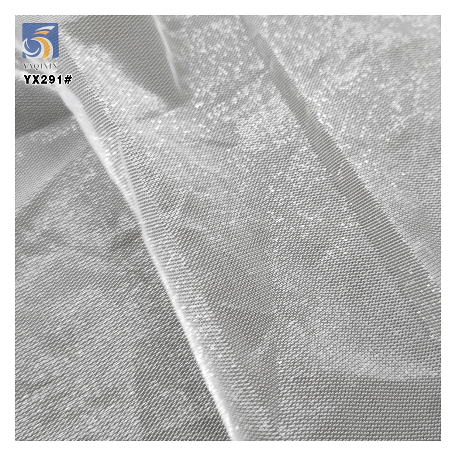 YX291 Pure White 40A 26gsm High Quality 100% Polyester Glimmer Glossy Net Mesh Fabric for Clothing - 图片 6