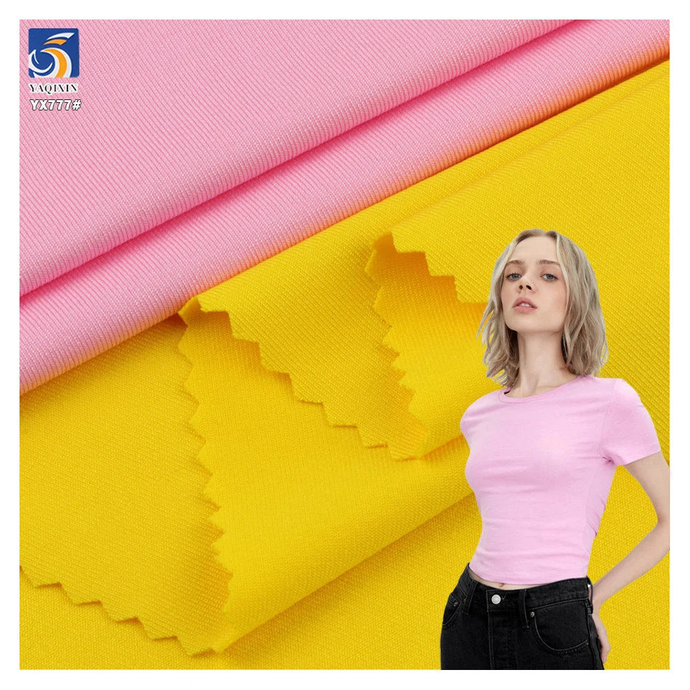 YX777 210gsm Super Soft Comfortable Women's Bottoming Shirt Yoga Wear Fabric 94 Polyester 6 Spandex Stretch Knitted Fabric