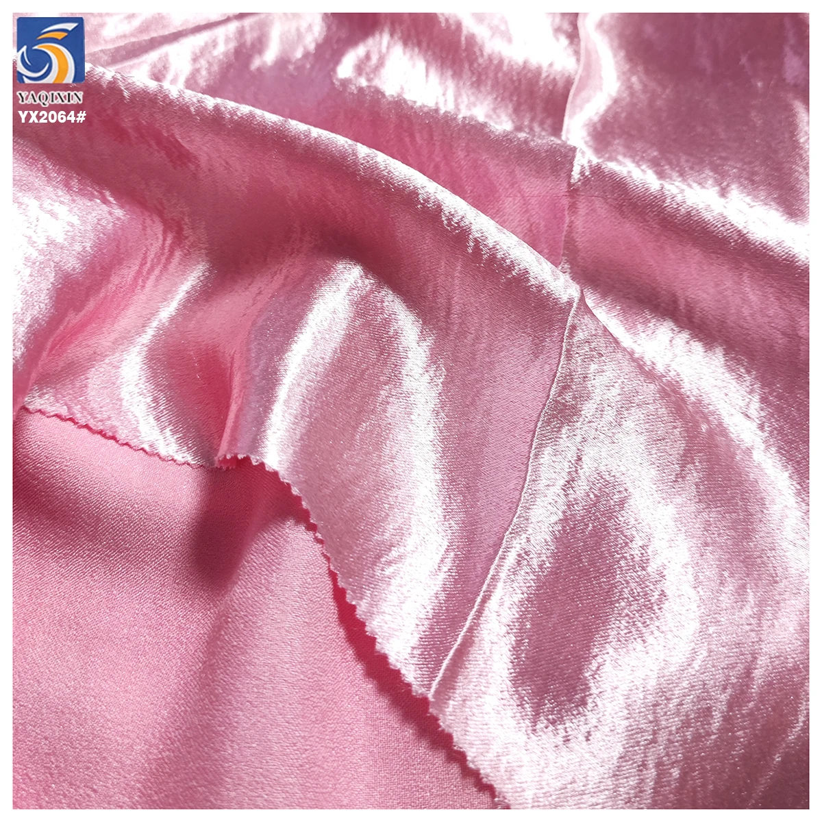 2024 New Design Shimmer Crepe Crinkle Satin Fabric Stretch Polyester Silk Satin Fabric for Women Lining Dress - 图片 4