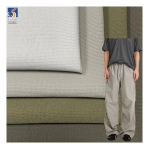 A2448 240gsm Fiber Composite 100% Polyester Poplin Fabric 4-Sided Stretch Mountaineering Thin Pants Fabric Plain High Quality
