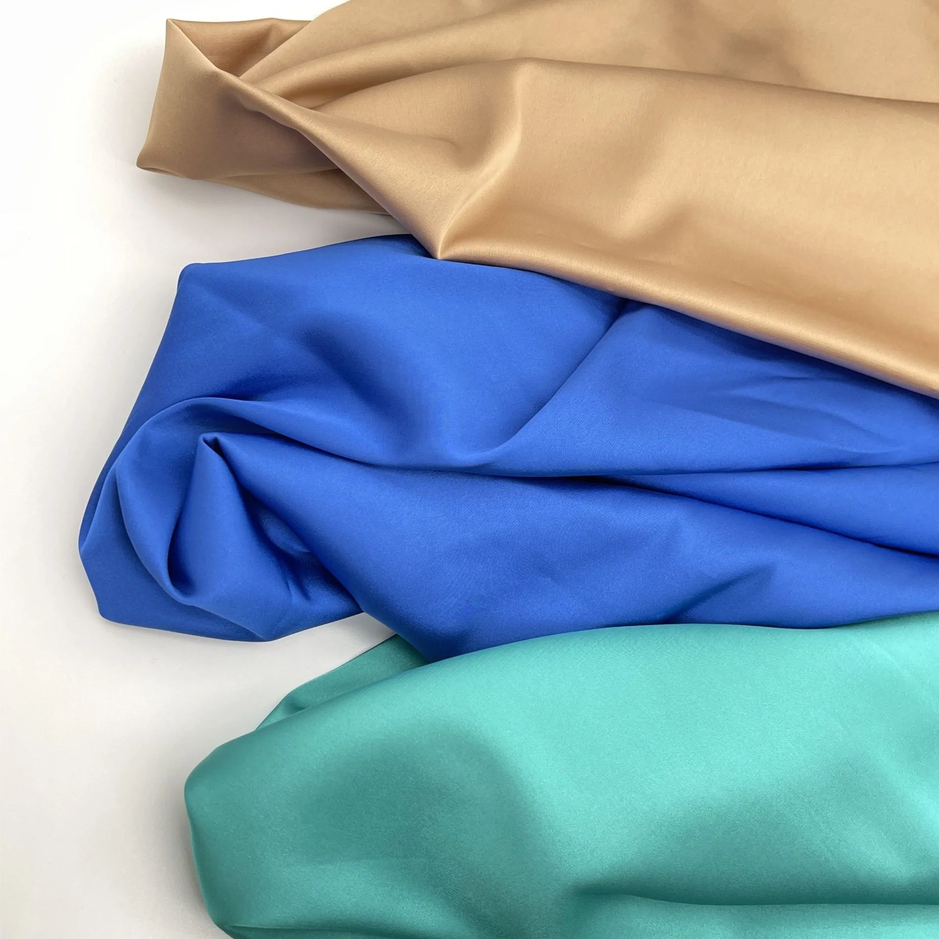 YX85 115cm Wide Charmeuse 140gsm 95 Polyester 5 Spandex Woven Dyed Satin Fabric High Stretch Matte Duchess Satin Fabric - 图片 2