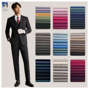 YX684 Wholesale 80% Polyester 20% Viscose Suit Fabric for Men Soft Dyed Twill Pants Fabric Uniform Man Suit Fabric