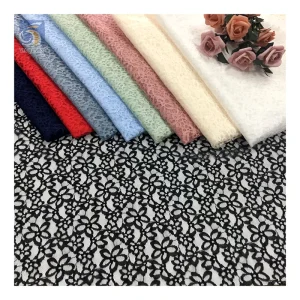 New Fashion Chantilly Lace Fabric 100 Polyester No Stretch Jacquard Lace Chantilly Fabric for Blouse/Dress/Lingerie