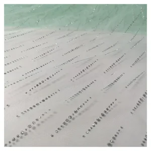 SG17 Custom Bridal Wedding Glitter Tulle Sparkle Glitter Tulle Mesh Fabric