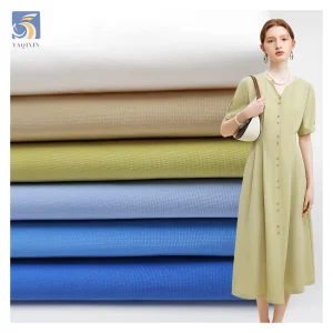 Wholesale 110gsm 50% Cotton 50% Polyester Modal Fabric for Women Atomized Silk Cotton Shirt Dress Polyester Woven Fabric