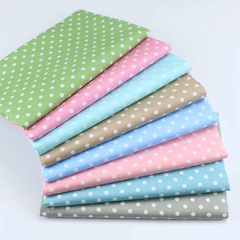 Yaqixin 56-inch cotton twill printed fabric, printed dot dots 8MM/6MM/4MM multi-specification printed fabric - 图片 5