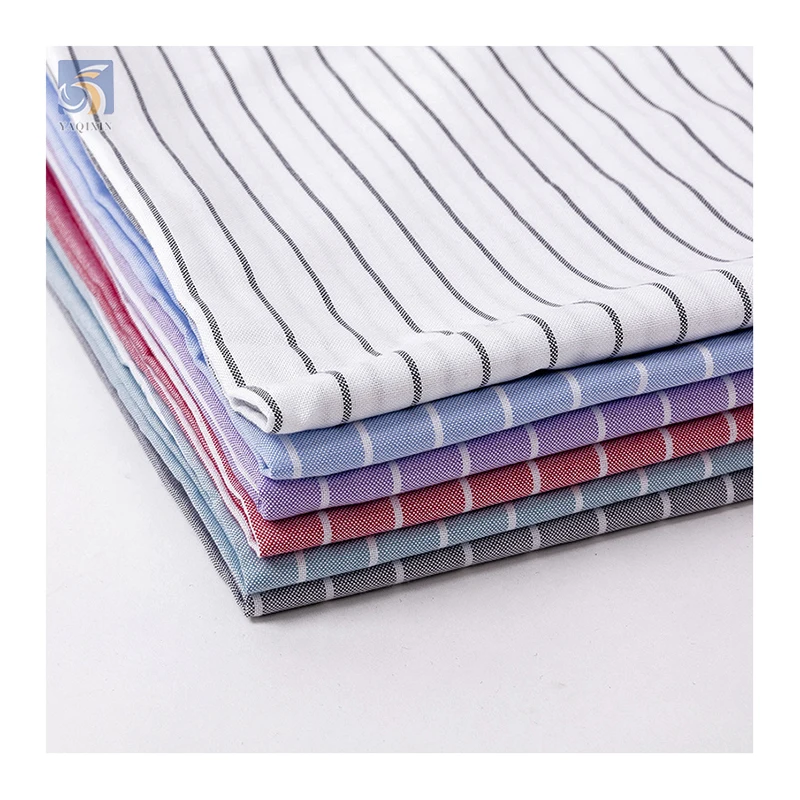 YX2741 High Quality 140gsm 40S Combed 100% Cotton Oxford Fabric Striped Oxford Man Shirt Fabric - 图片 4