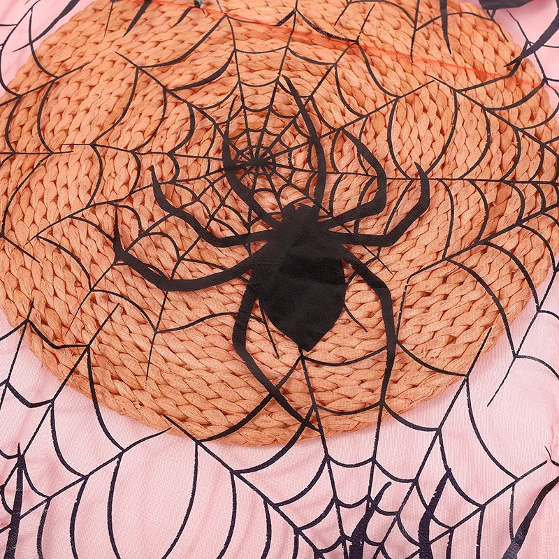 Halloween Spider Web Chiffon Fabric, Dark Pink Ghost Costume Material, Wholesale Pre-Cut Tulle for DIY Crafts Metallic Spider