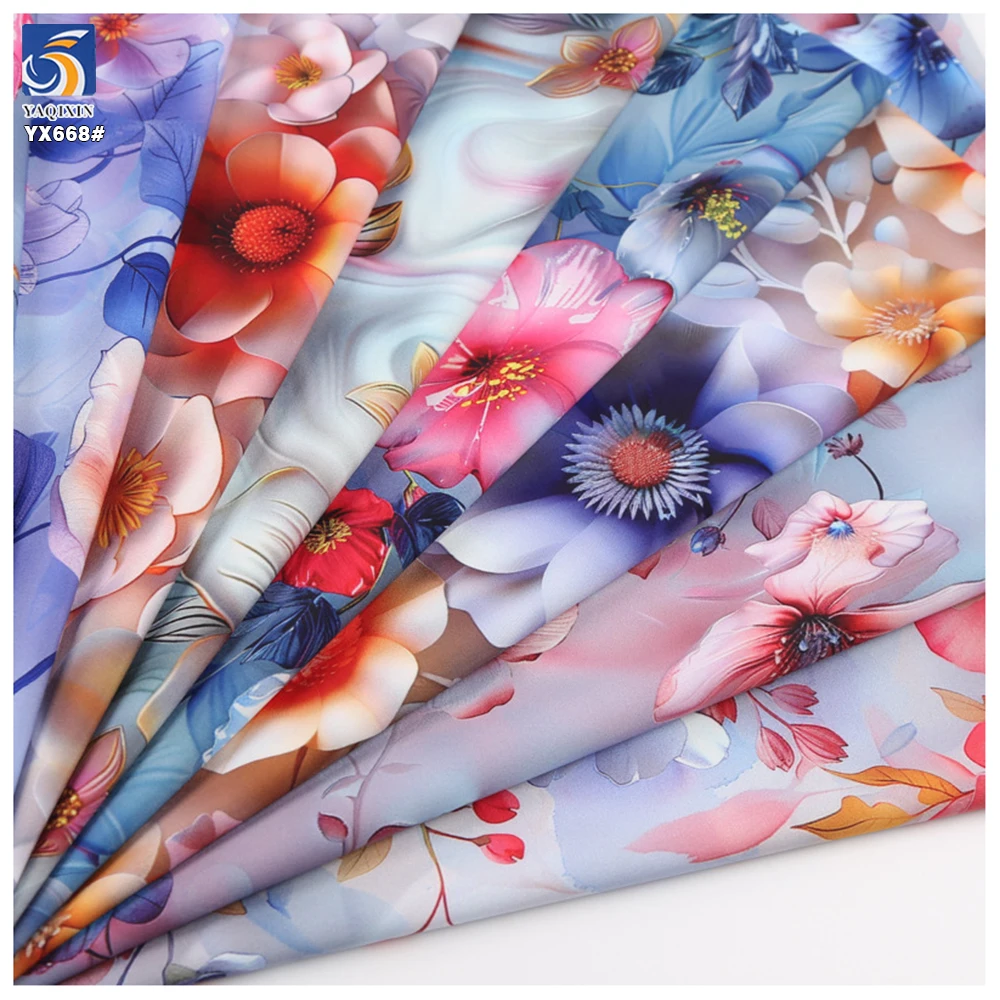 YX668 High-Definition Polyester Digital Print Pearl Chiffon Fabric With Delicate Floral Patterns for Fashionable Skirt - 图片 4