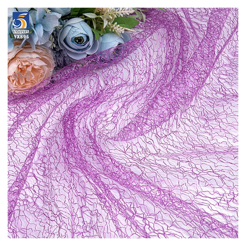 YX896 2026 100% Polyester 300D Mesh Plain Tulle Fabric Knitted Spider Web Mesh Halloween Fabric - 图片 6