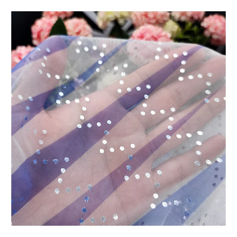 KT16 Wholesale Mesh Tulle Print Fabric Elsa Dress up Girls Fancy Cosplay Kids Princess Tulle Printed Dress Fabric - 图片 6