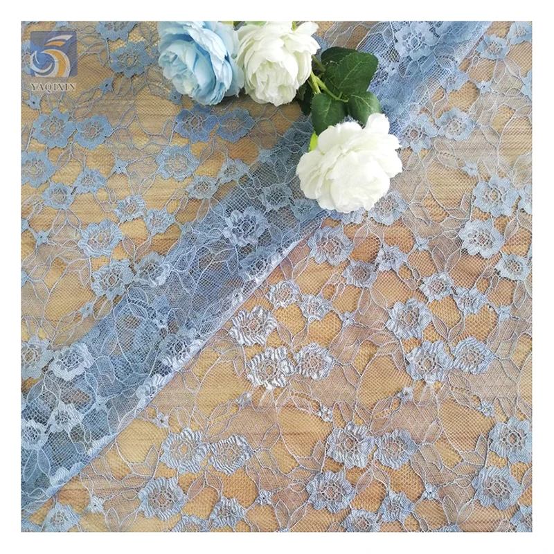 Latest Design White African Lace Fabric 5 Yards Small Floral Net Mesh Lace Clothing Chantilly Lace Fabric for Peru - 图片 6