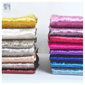270gsm 95 Polyester 5 Spandex Stretch Knitted Velvet Fabric Pillow Sofa Shiny Diamond Velvet Fabric for Garment