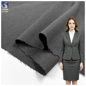 SL-1861 Wholesale 280G 94% Polyester 6% Spandex Blend Stretch Suiting Fabric 150cm for Office Uniforms
