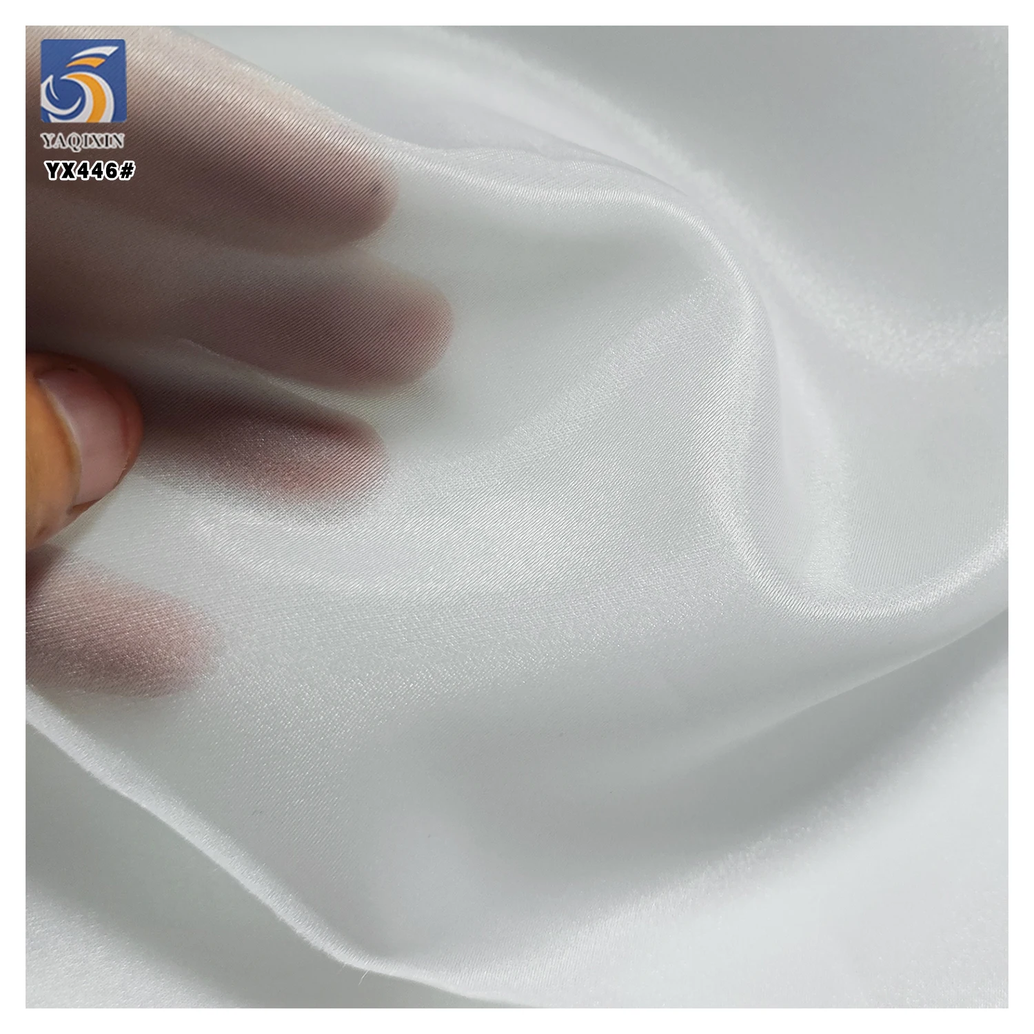YX446 High Quality High Density Thickened 70 Gsm Polyester White Organza Fabric for Model Catwalk Dress - 图片 6