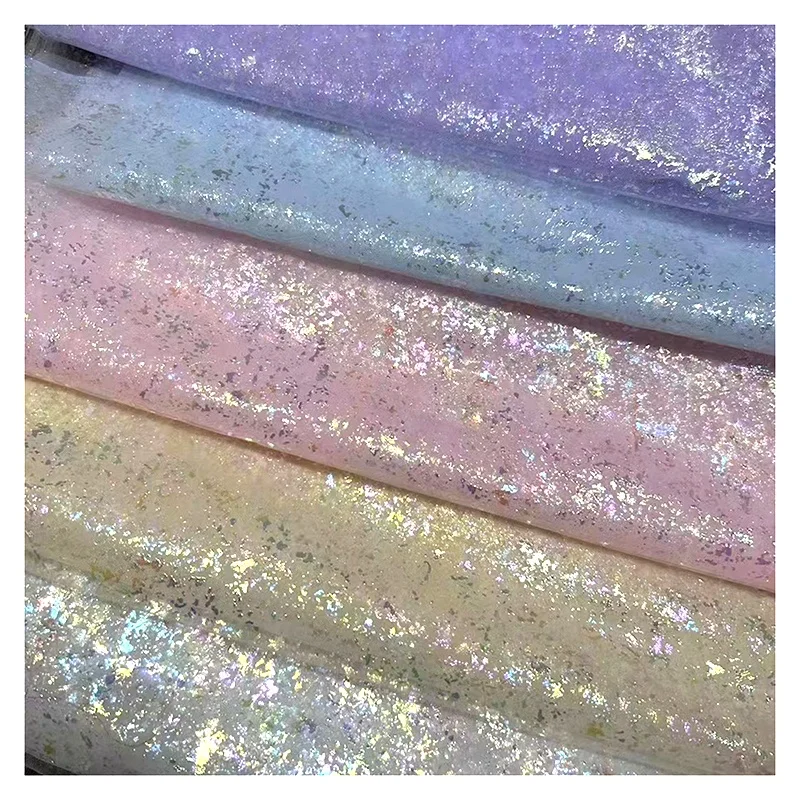 DX115 Quality Wholesale Custom Flash Bronzing Tulle 100% Nylon Tulle Wedding Fabric Tulle - 图片 4