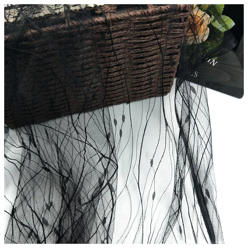 2026 New Fashion Lace Fabric Paris French Style Jacquard Tulle Lace Fabric 1Yard Polyester Mesh Tulle Jacquard Fabric - 图片 4