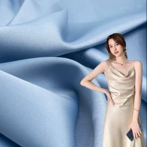 2025 Factory Supply Polyester 170gsm Cationic Faux Acetate Smooth Hand Satin Matte Camisole Dress Fabric