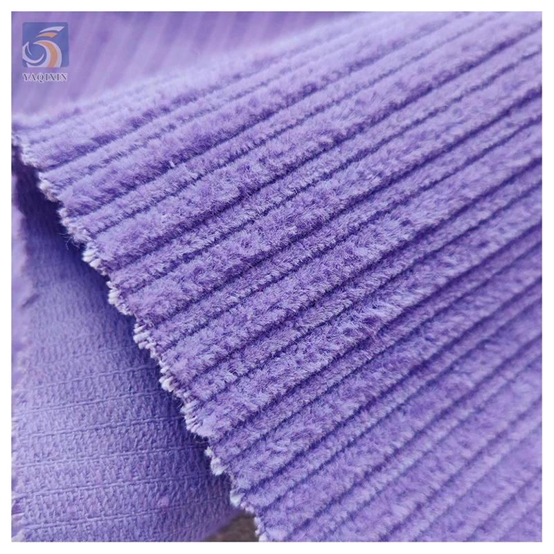 YX2358 High Quality 8W Non-Stretch Khaki Thick 100% Polyester Corduroy Fabric for Ladies Jacket Pants - 图片 6