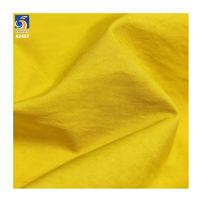 A2407 Wrinkled Cotton Fabric 170gsm 60% Cotton 40% Nylon Blend Plain Weave Shirt Jacket Wide-Leg Pants Fabric for Women - 图片 3