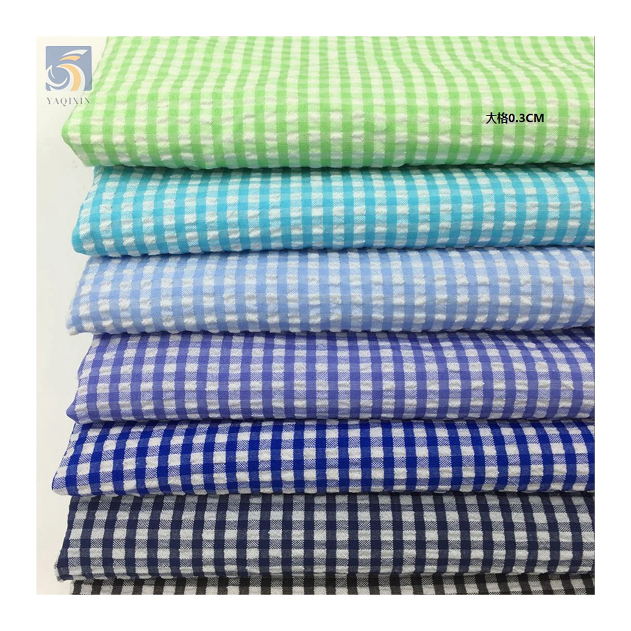 YX2729 Wholesale Woven Yarn Dyed Check Plaid Shirting Fabric 100 Polyester Checked Fabric - 图片 4