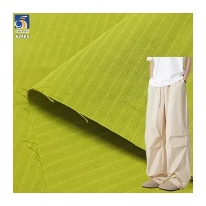 A2406 155gsm Spring Fresh Light Green 0.5 Small Plaid Jacquard Cotton Fabric 65% Cotton 35% Nylon Blend Plaid Jacquard Fabrics
