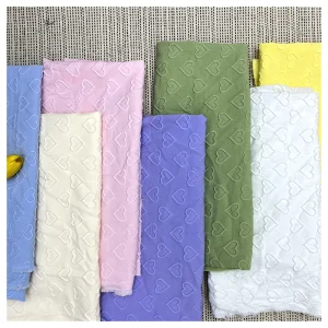 Fabric Chiffon Polyester Cheongsam Hanfu Woven Fabric Four-way Stretch Heart Jacquard Customized 100% Polyester Embossed 100gsm