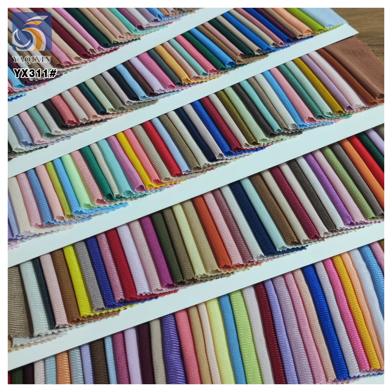 YX311 Ready-made Available Breathable 92 Polyester 8 Spandex Korean Mesh Stretch Fabric for Lining Bottoming Shirt - 图片 6