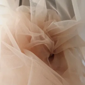 Guangzhou Zhongda Factory Price Naked Skin Tone Illusion Tulle Fabric 100%Polyester Soft Mesh Tulle Fabric for Wedding