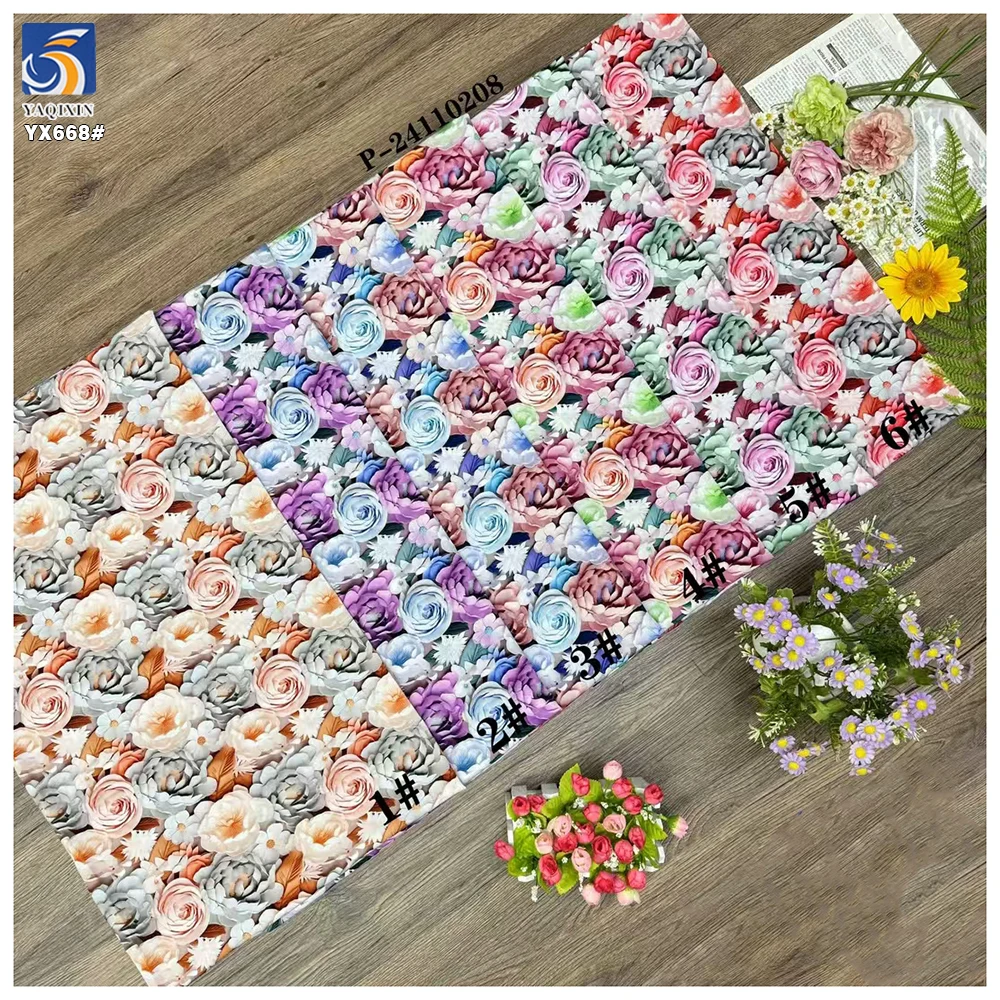 YX668 High-Definition Polyester Digital Print Pearl Chiffon Fabric With Delicate Floral Patterns for Fashionable Skirt - 图片 6