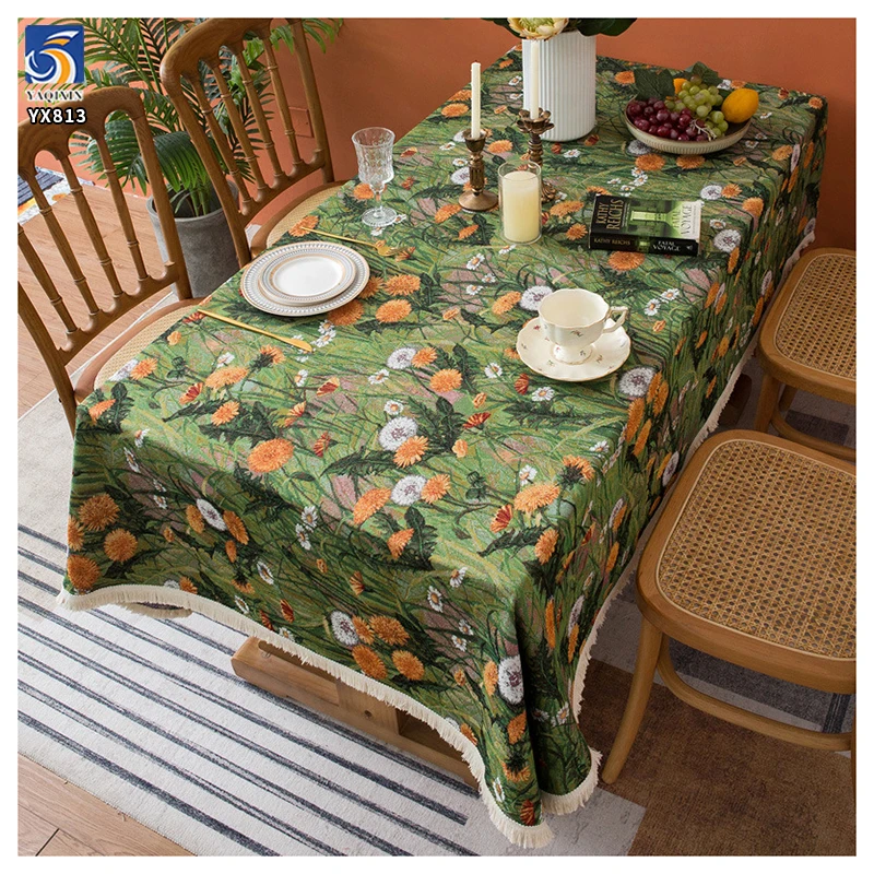 YX813 Custom Home Textiles Clothing Yarn Dyed Jacquard Fabric European Art Florals Colorful Yarn-Dyed Jacquard Fabric - 图片 5