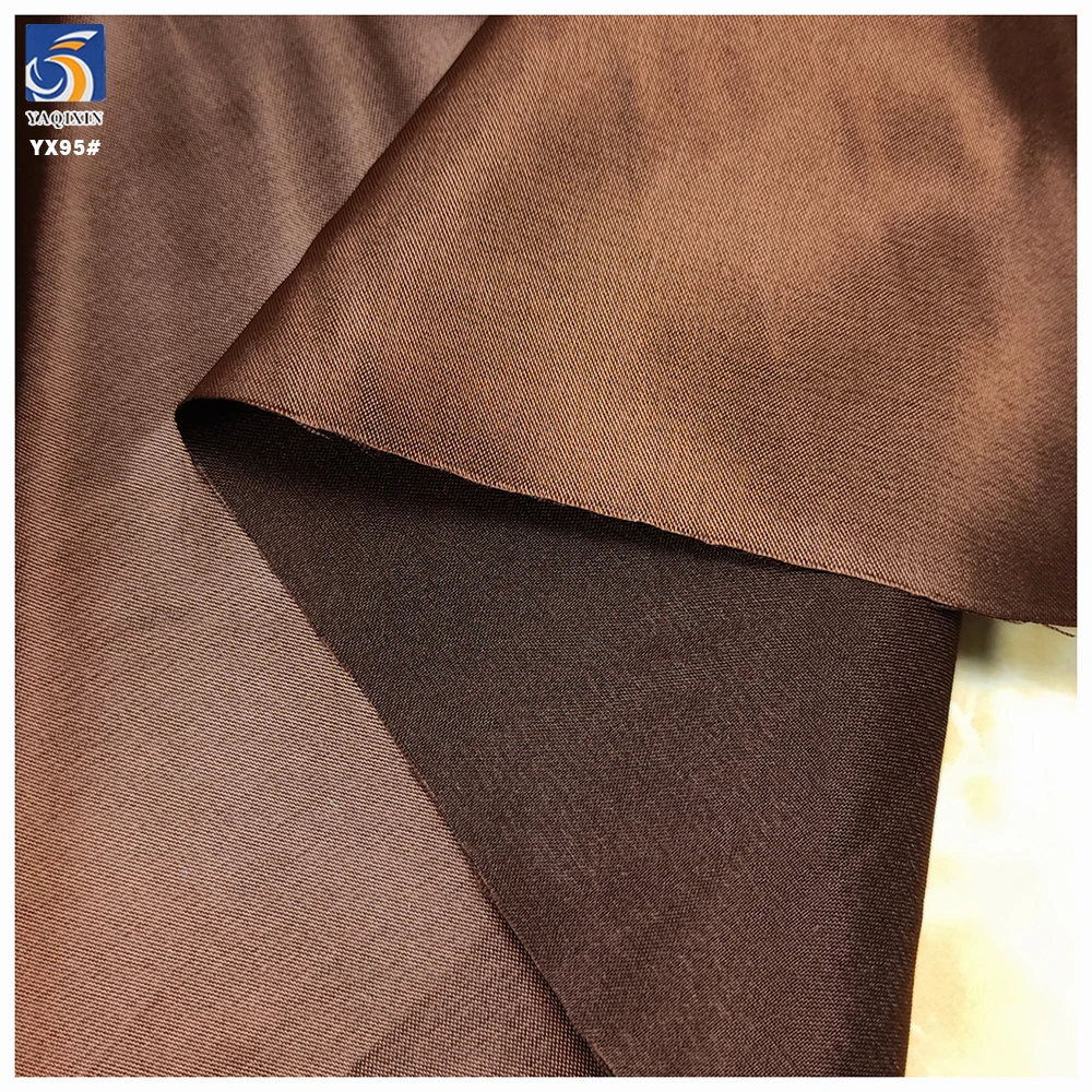 Brown Satin Fabric High Quality Super Soft Mickey Satin 98% Polyester 2% Spandex Matte Elastic Satin Fabric - 图片 3