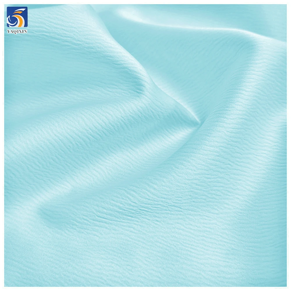 Eco-Friendly YX2063-4 Crepe Crinkle Satin Dress Fabric 210gsm Polyester Spandex Stretch for Sleepwear Skirts Garments - 图片 6