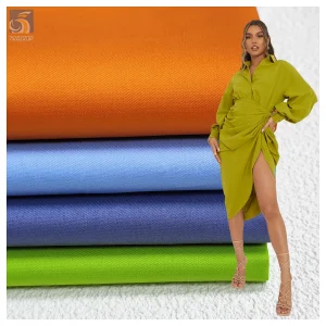 A2258 110gsm 60s 140X120 Fine Twill Micro Fabric 100 Cotton Shirt Dress High Quality Cotton Twill Fabric