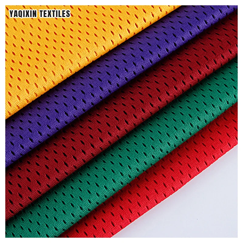 H051 Wholesale 200gsm Dry Fit Fabric Sportswear Bird Eye Mesh Fabric Shirt Polyester Knitted Jersey Fabric
