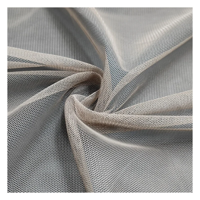 YS-008 100%Polyester 50A Soft Silk Tulle Mesh Fabric Wedding Mosquito Net Fabric(High Density) - 图片 5