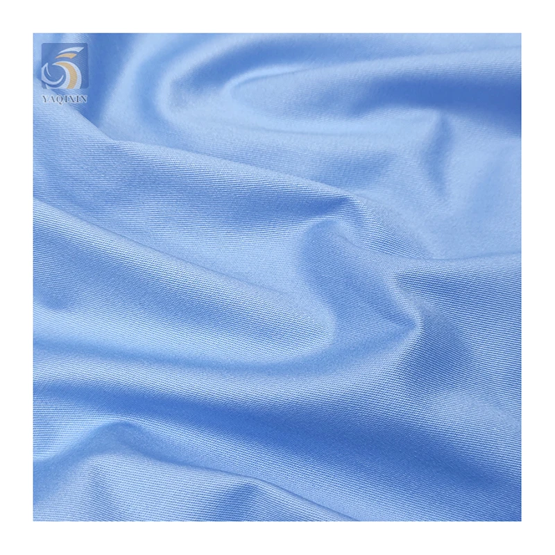 CX-6041 CVC 40% Polyester and 60% Cotton Manufacturer Twill Fabric Blue Comfortable Shirt Pants Fabric - 图片 4