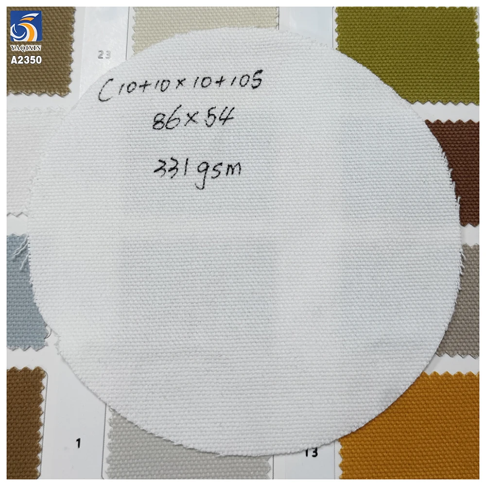 A2350 10*10S 330gsm 11.5 oz High Quality Canvas Cotton Fabric for Jacket Pants Canvas 100% Cotton Plain Weave Dress Fabric - 图片 4