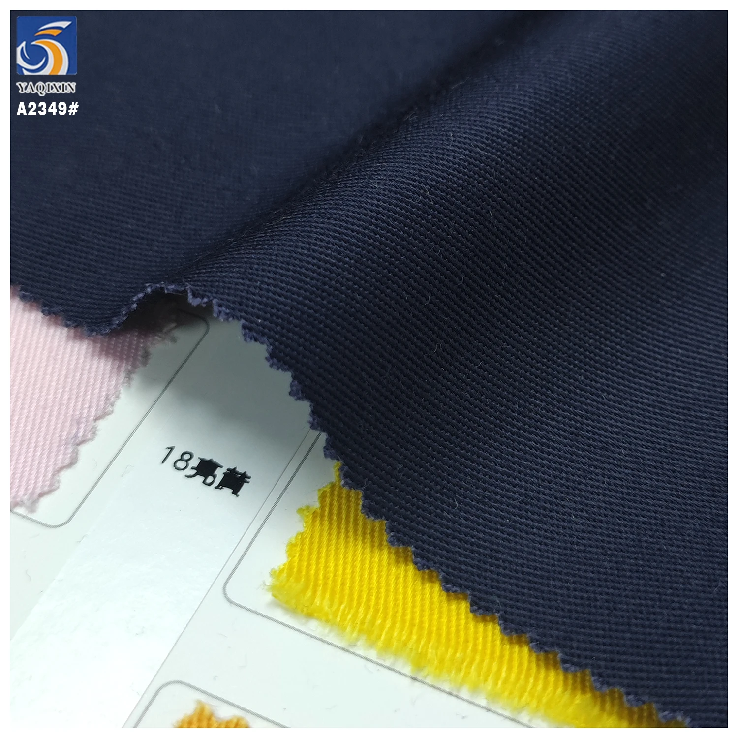 A2349 Blue Black 245gsm Anti-Wrinkle Twill Fabric TC 65% Polyester 33% Cotton 2% Spandex Stretch TC Twill Fabric - 图片 5