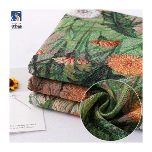 YX813 Custom Home Textiles Clothing Yarn Dyed Jacquard Fabric European Art Florals Colorful Yarn-Dyed Jacquard Fabric