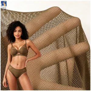 YDM10 Soft Elastic Breathable Fishnet Underwear Mesh Fabric for Lining/Clothing/Bag