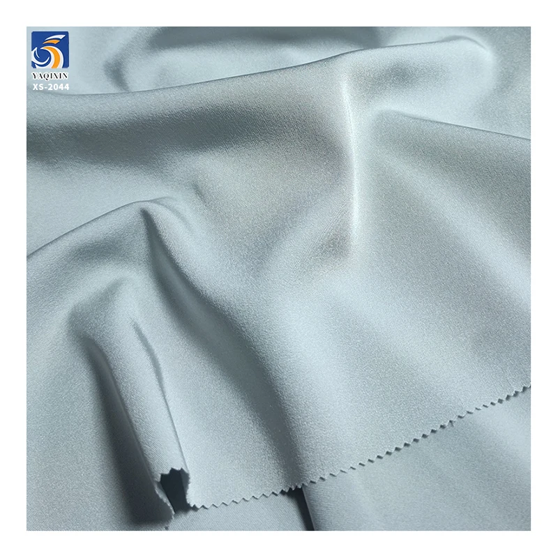 Wholesale Elasticity Woven Spandex Solid Color Super Soft French Korean Vietnam Silk Italian Satin for Women Dresses Fabric - 图片 5