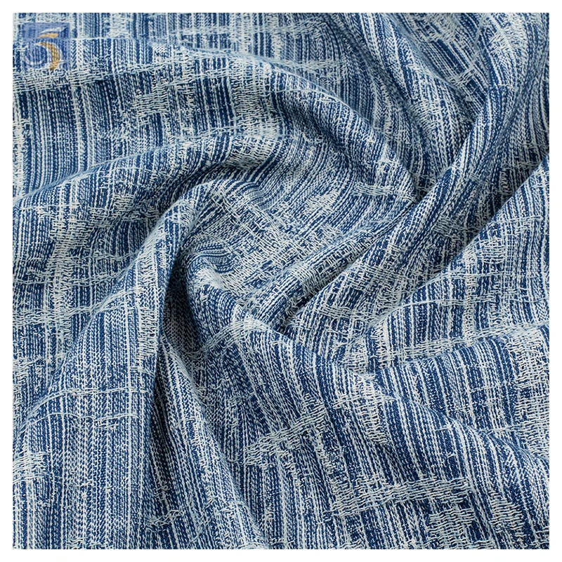 YX2423 Wholesale Cotton Polyester Denim Fabrics Jean Jacket Skirts Washed Jacquard Japanese Denim Fabric - 图片 5